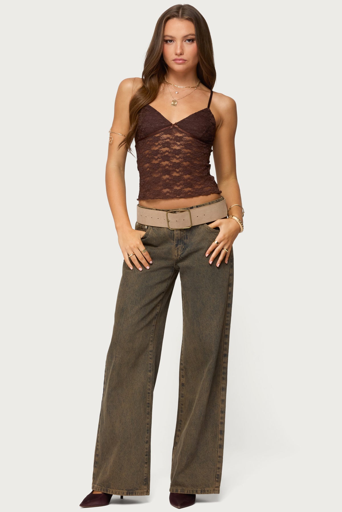 Eira Sheer Lace Tank Top - Image 5