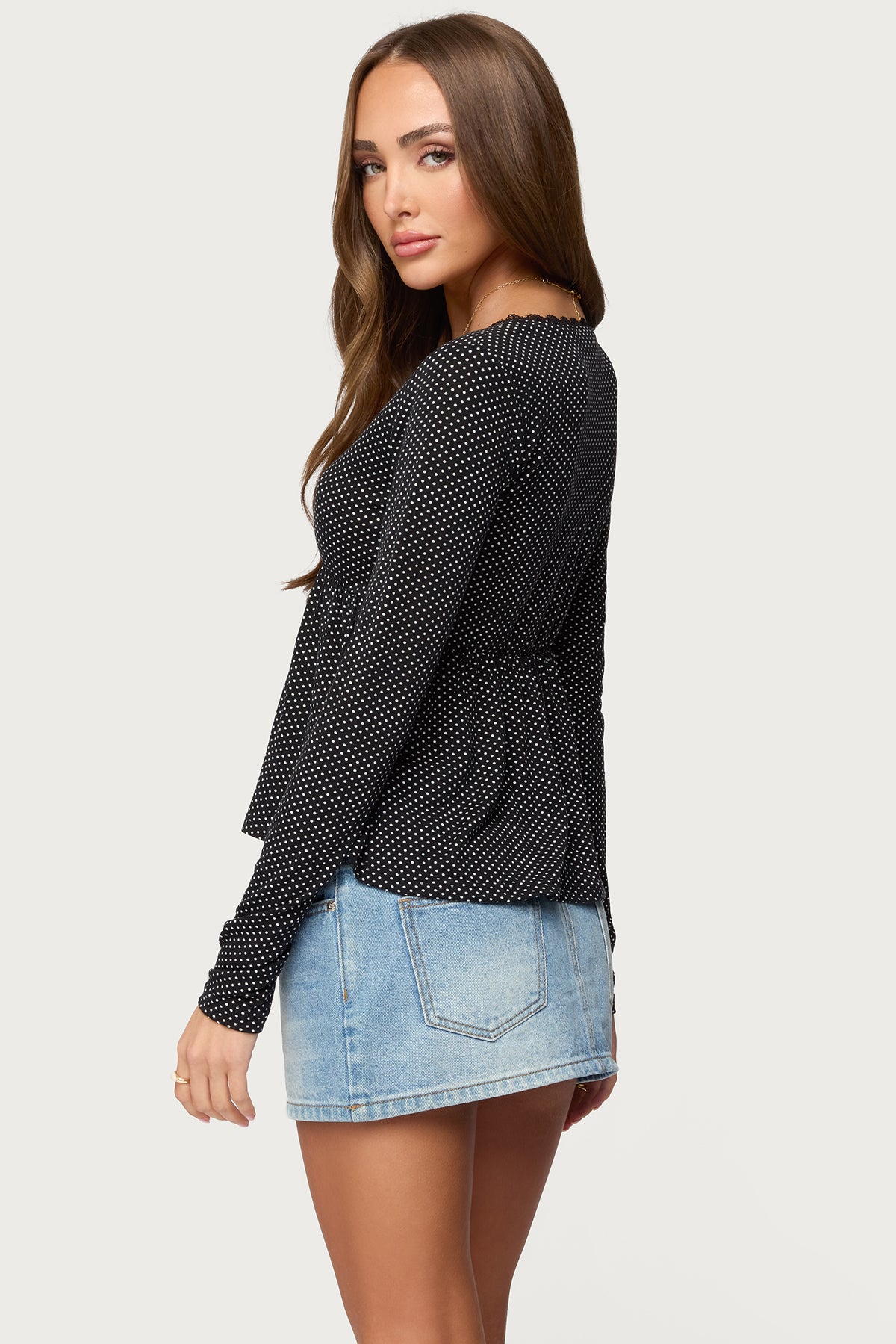 Kenzie Long Sleeve Babydoll Top - Image 5