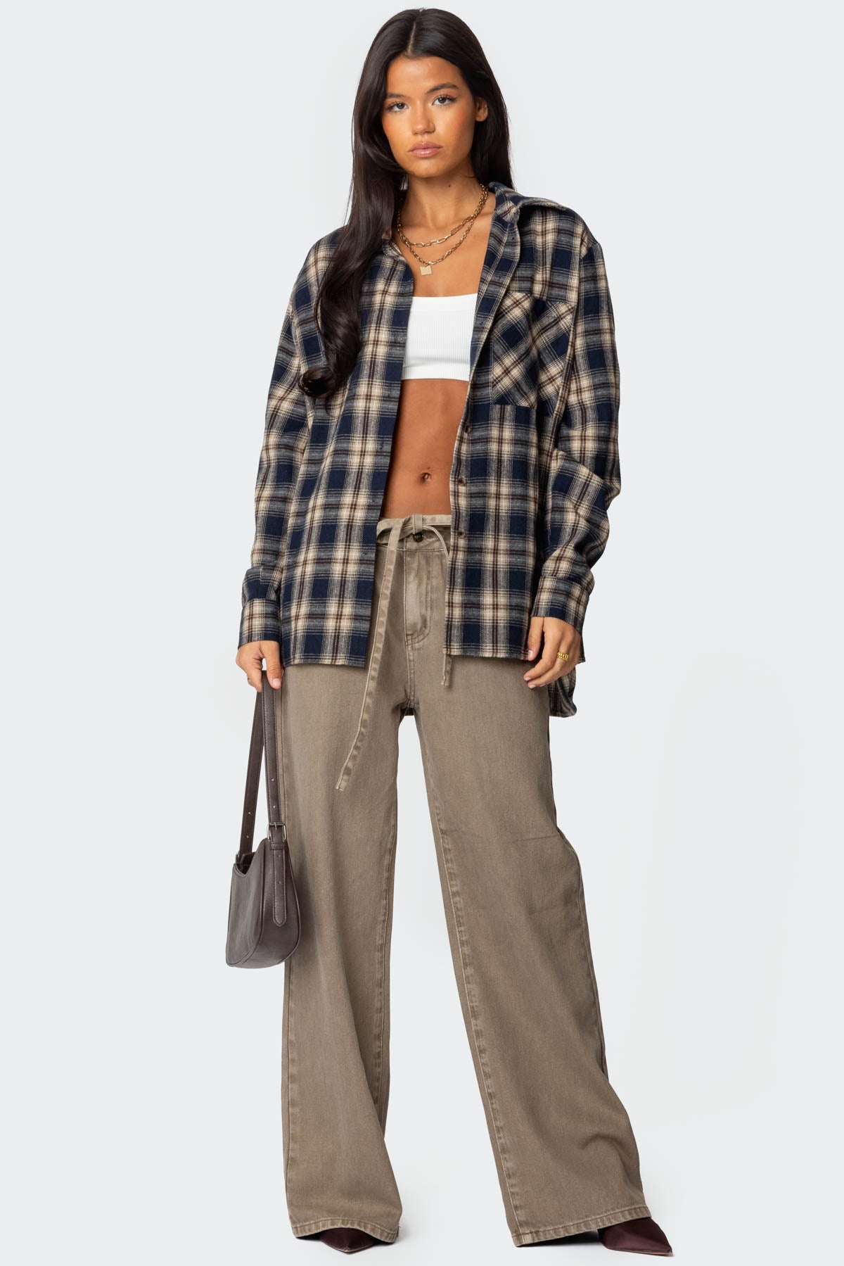 Plaid Flannel Button Up Shirt - Image 2