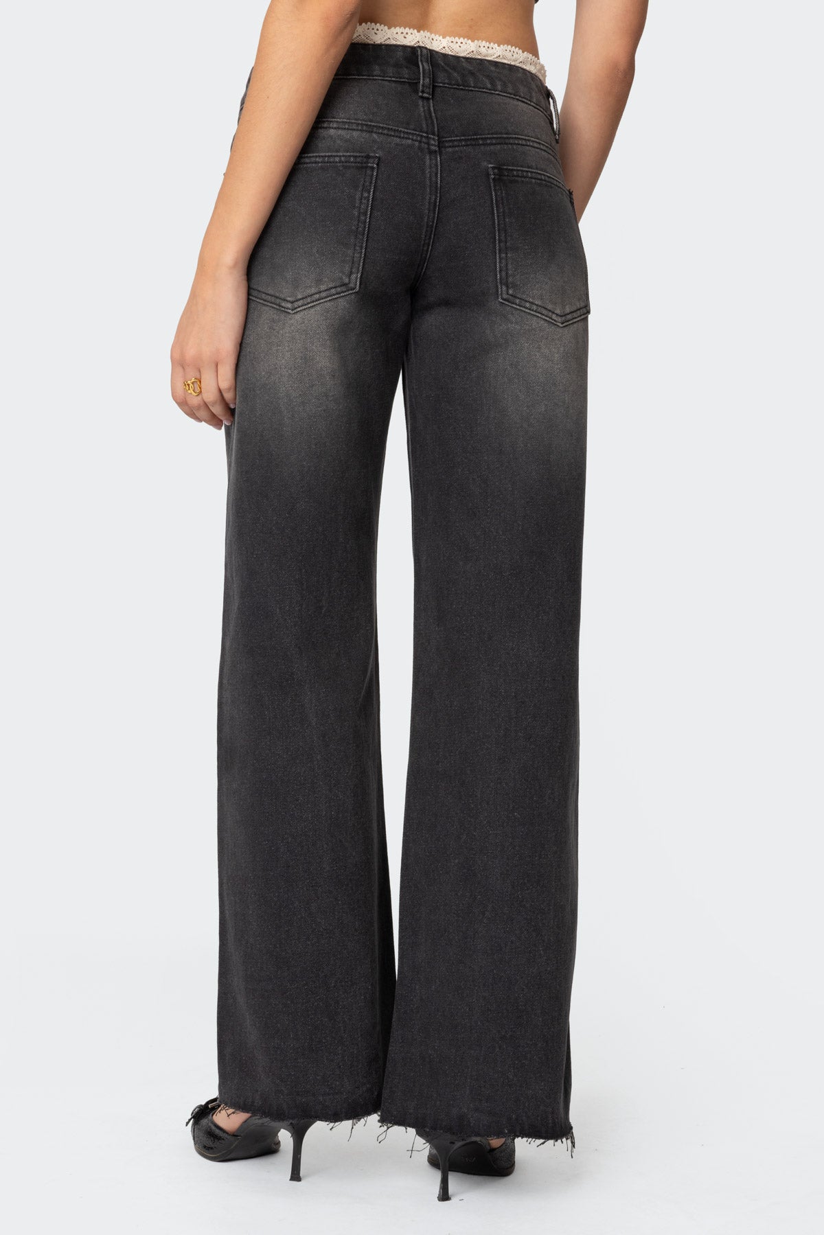 Karlie Lace Trim Jeans - Image 5