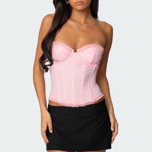 Deirdre Mesh Lace Up Corset