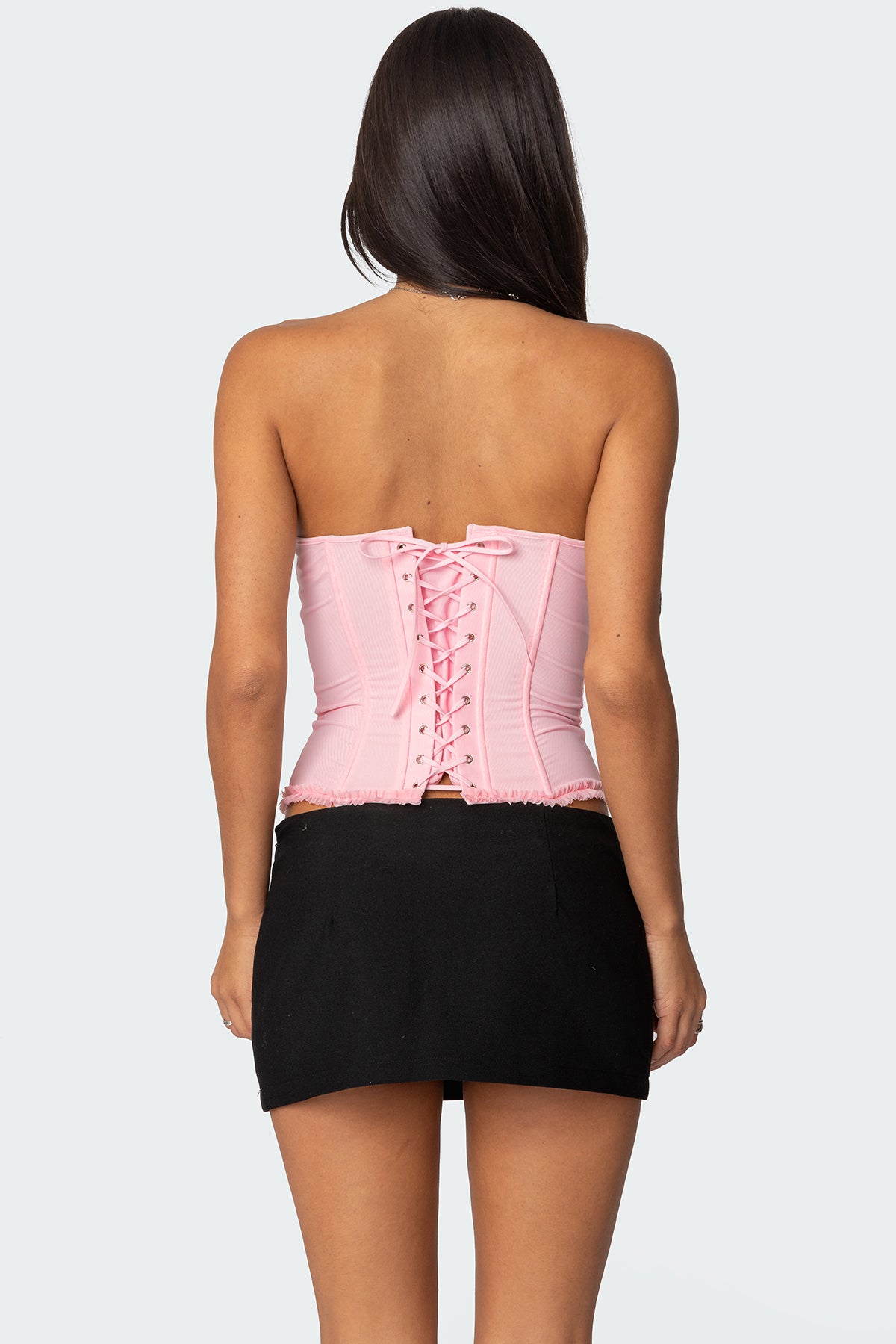 Deirdre Mesh Lace Up Corset - Image 5