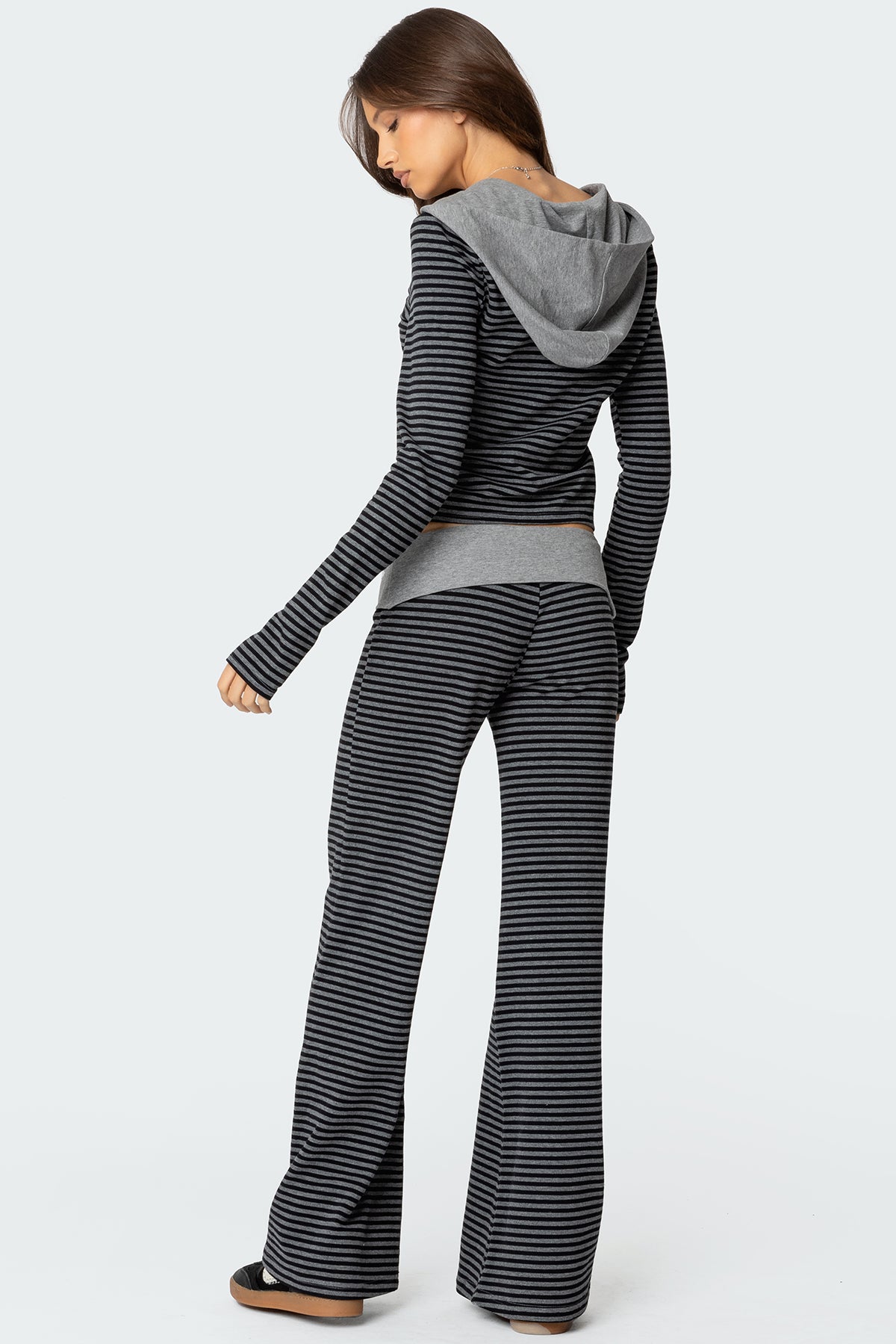Meggy Striped Zip Up Hoodie - Image 2