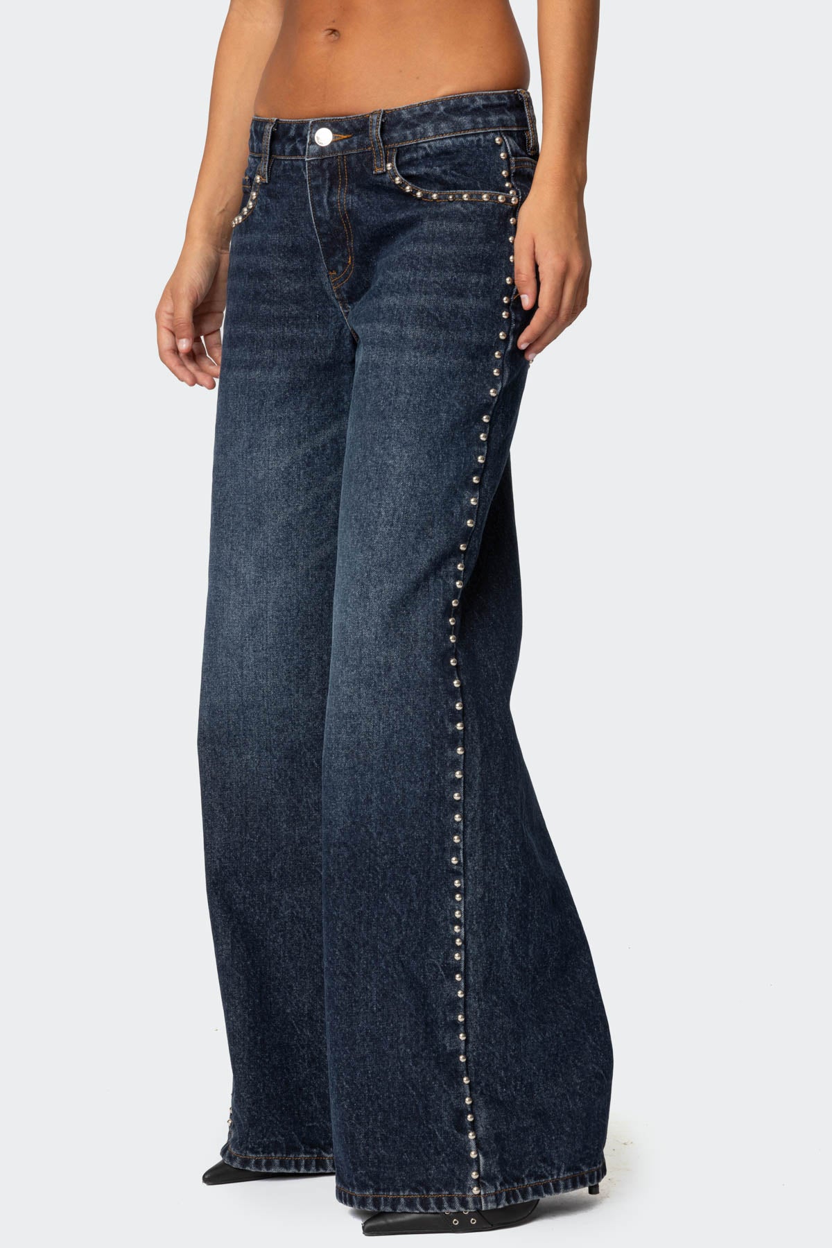 Stassie Studded Low Rise Jeans - Image 2