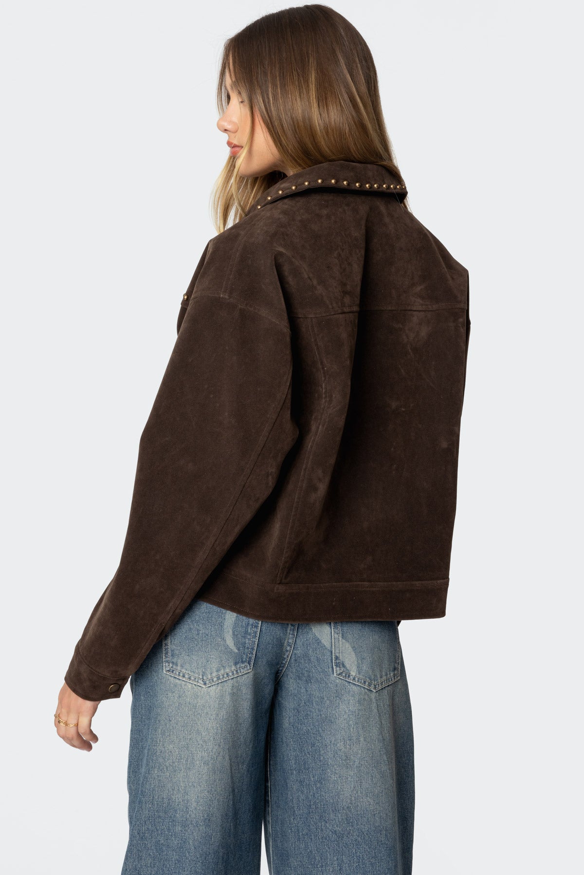 Memphis Studded Faux Suede Jacket - Image 5