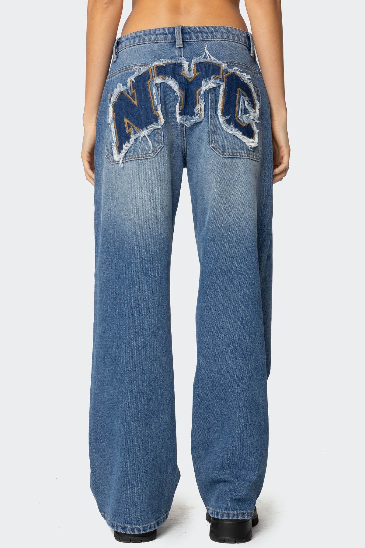 Nyc Washed Low Rise Jeans - Image 2