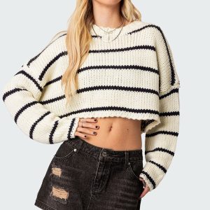 Sister Striped Cropped Sweater