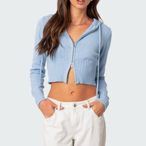 Desiree Knitted Hooded Cardigan