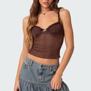 Mercy Sheer Mesh Bra Top