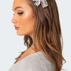 Lace Bow Hair Clip Pack
