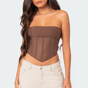 Evangeline Sheer Mesh Corset