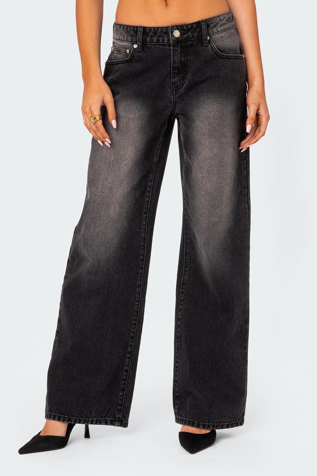 Magda Low Rise Acid Wash Jeans - Image 2