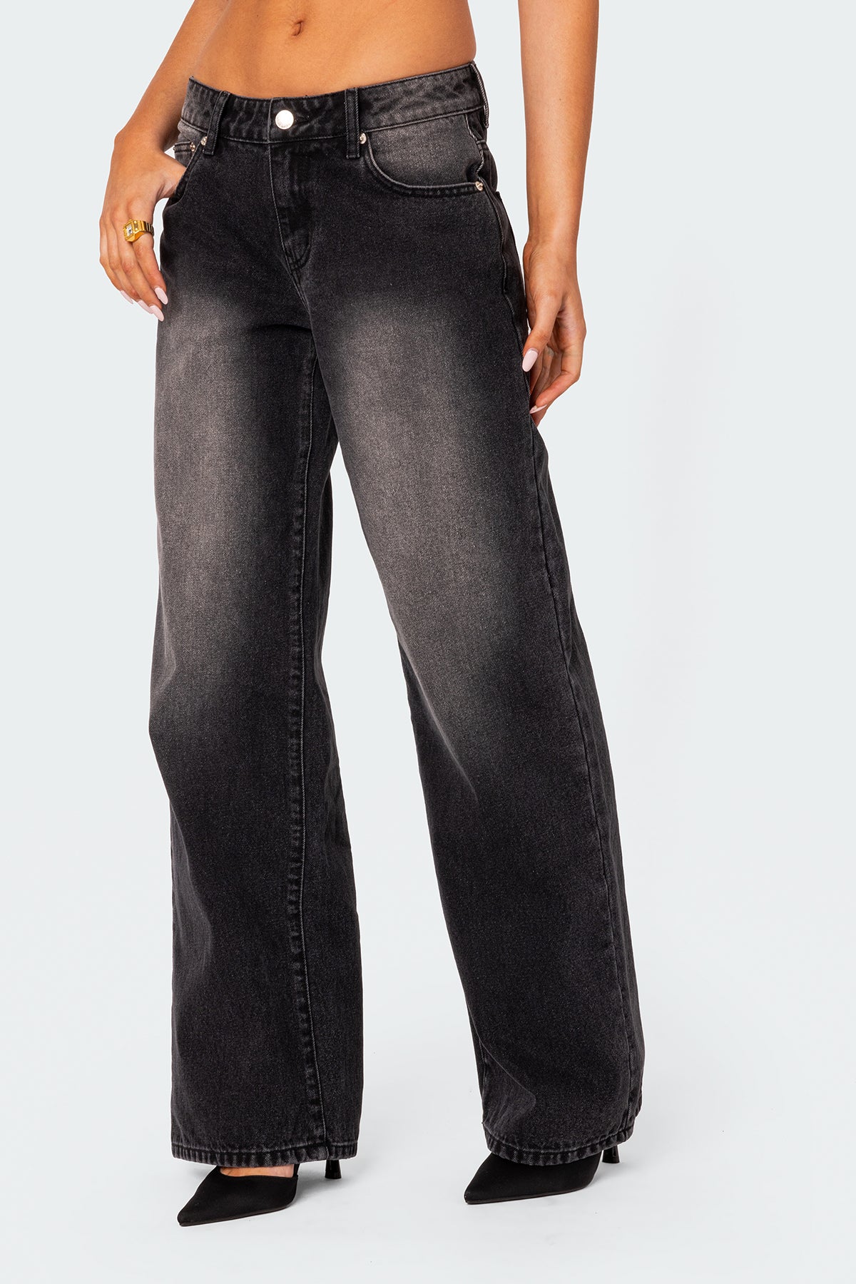 Magda Low Rise Acid Wash Jeans - Image 3