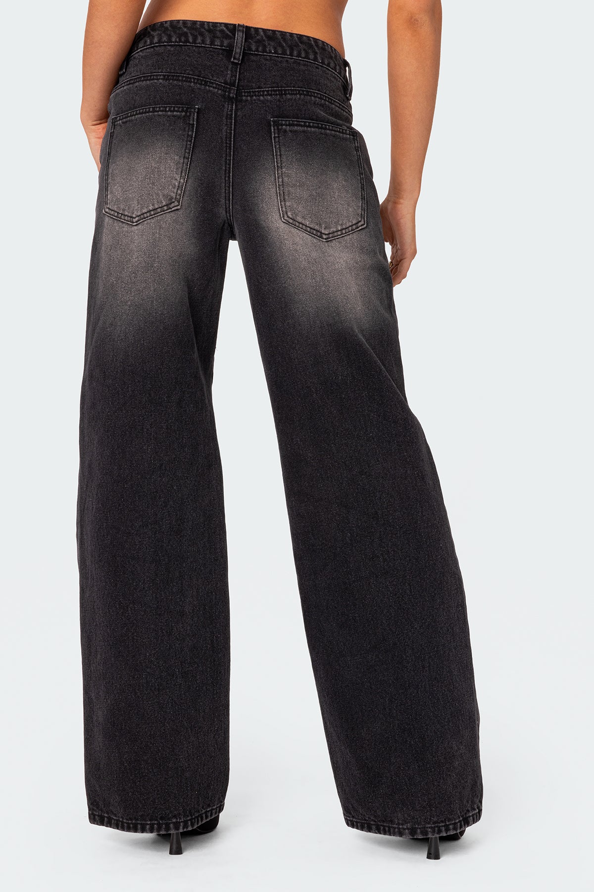 Magda Low Rise Acid Wash Jeans - Image 4