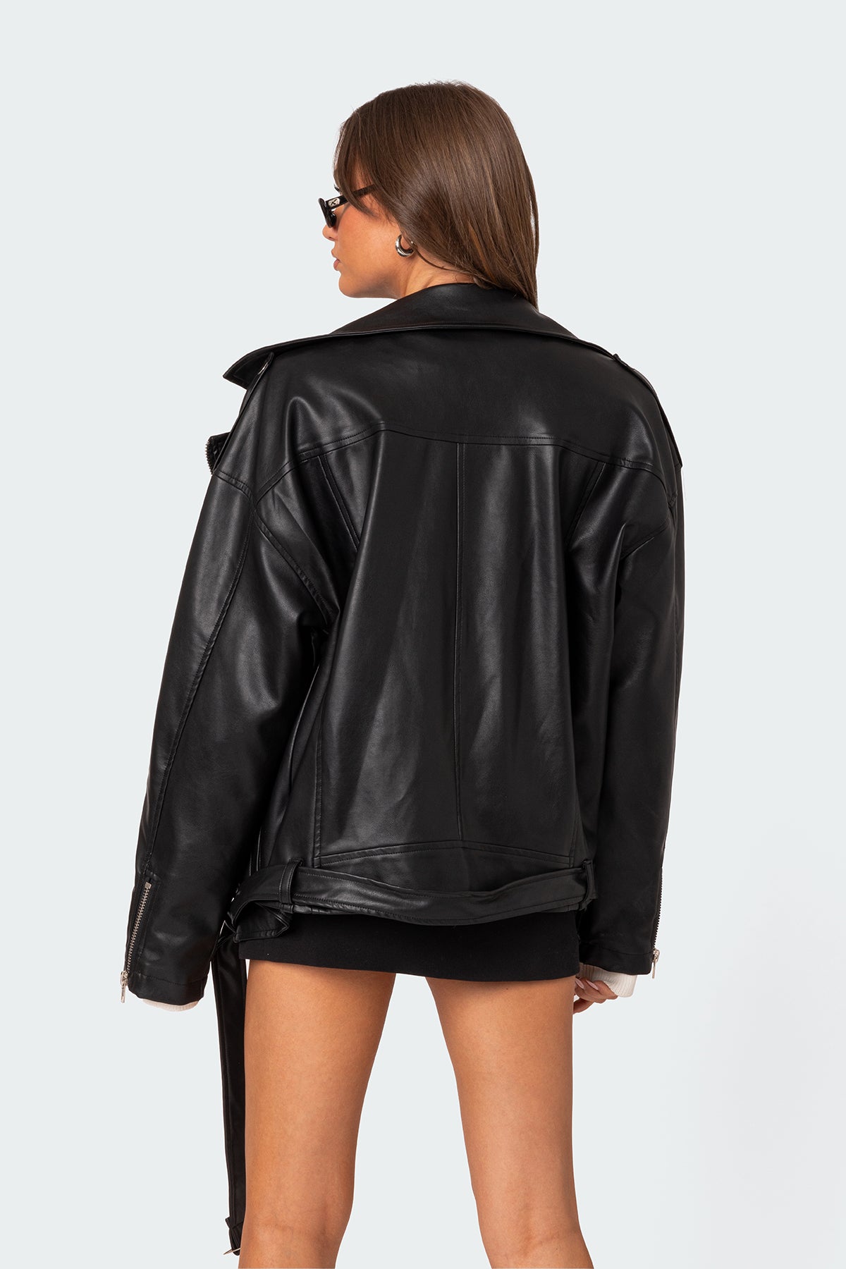 Wrenley Oversized Faux Leather Jacket - Image 4