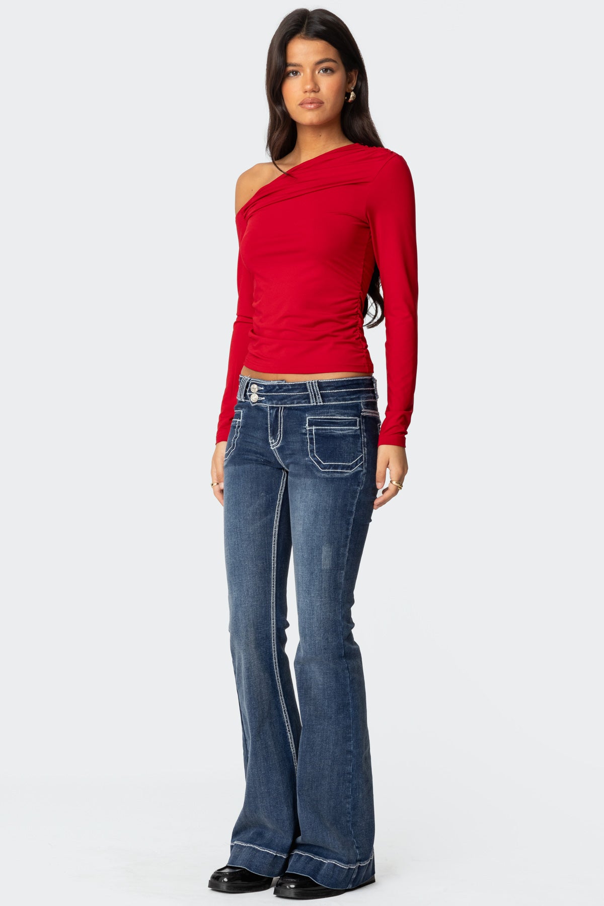 Ronnie Asymmetric Long Sleeve Top - Image 4