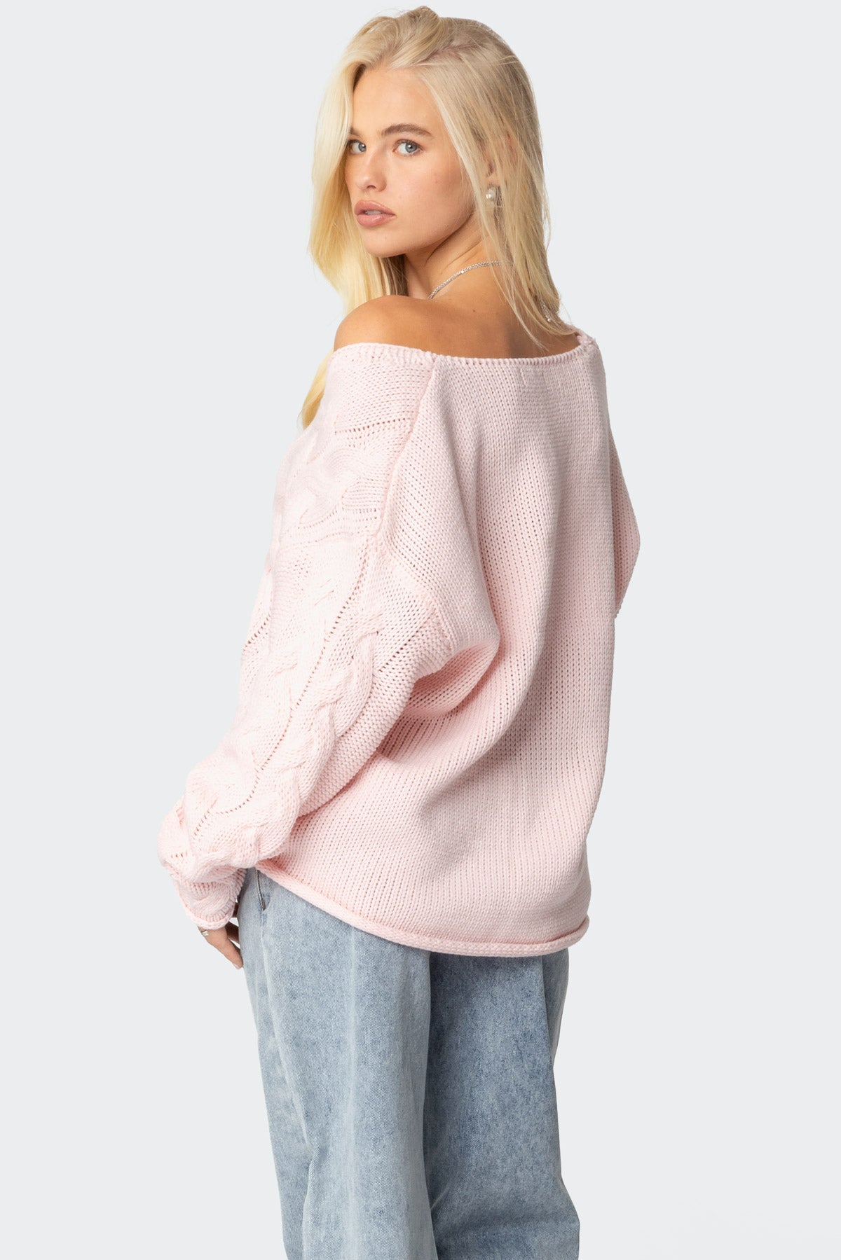Inga Oversized Cable Knit Sweater - Image 5