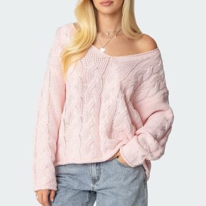 Inga Oversized Cable Knit Sweater