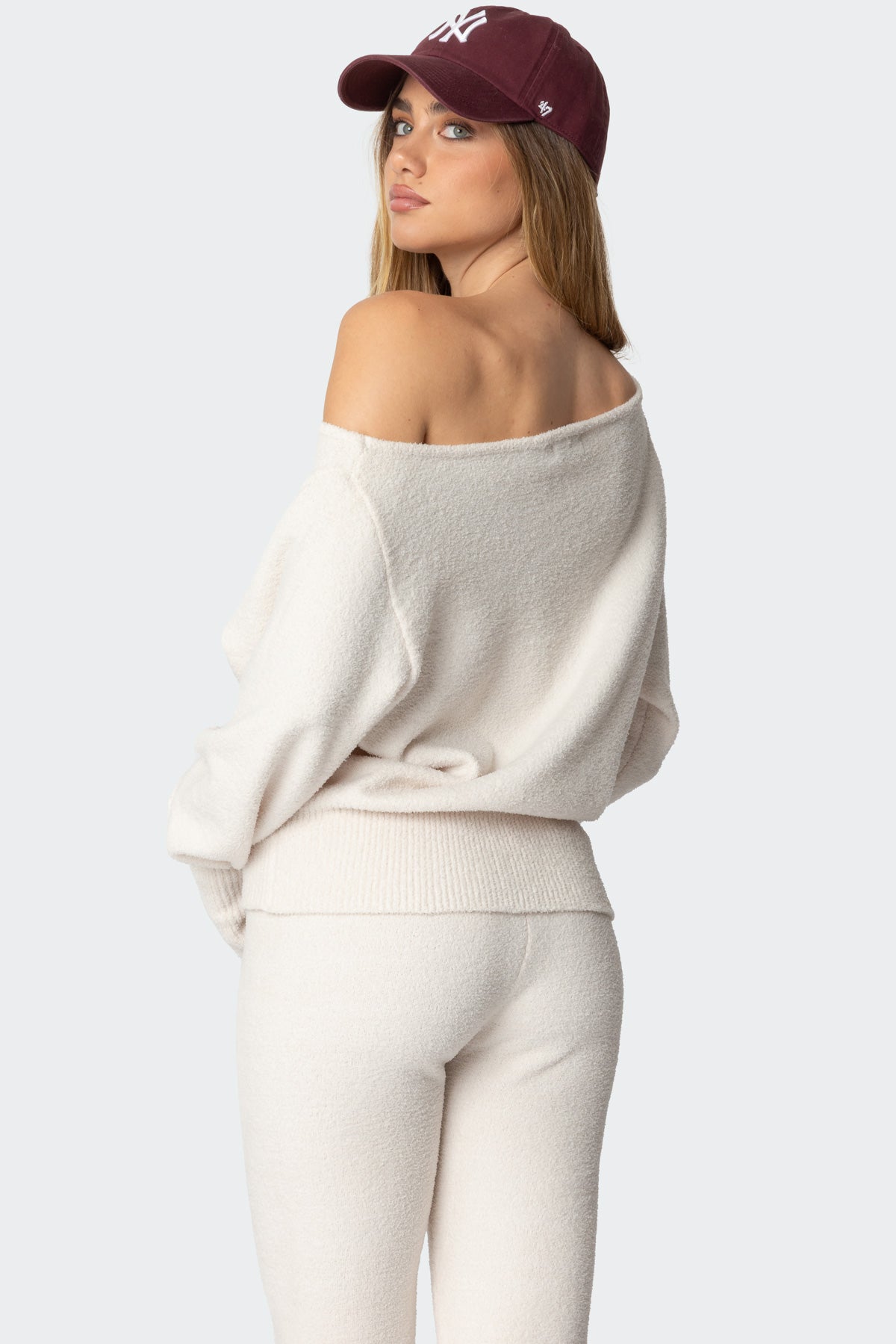 Plush Oversized Asymmetric Sweater - Image 5