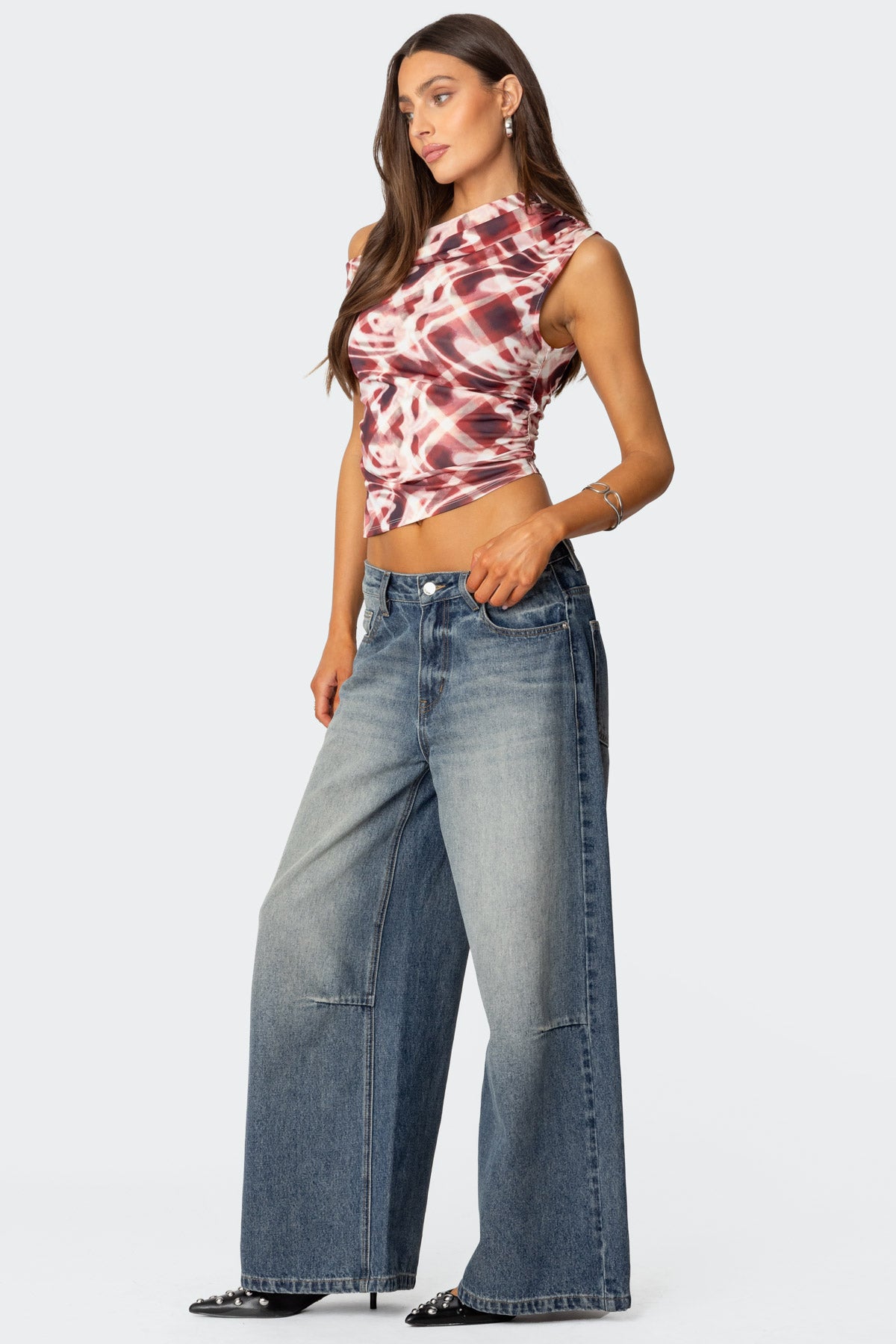 Portlyn Printed Asymmetric Top - Image 4