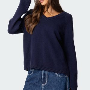 Martha Oversized V Neck Sweater