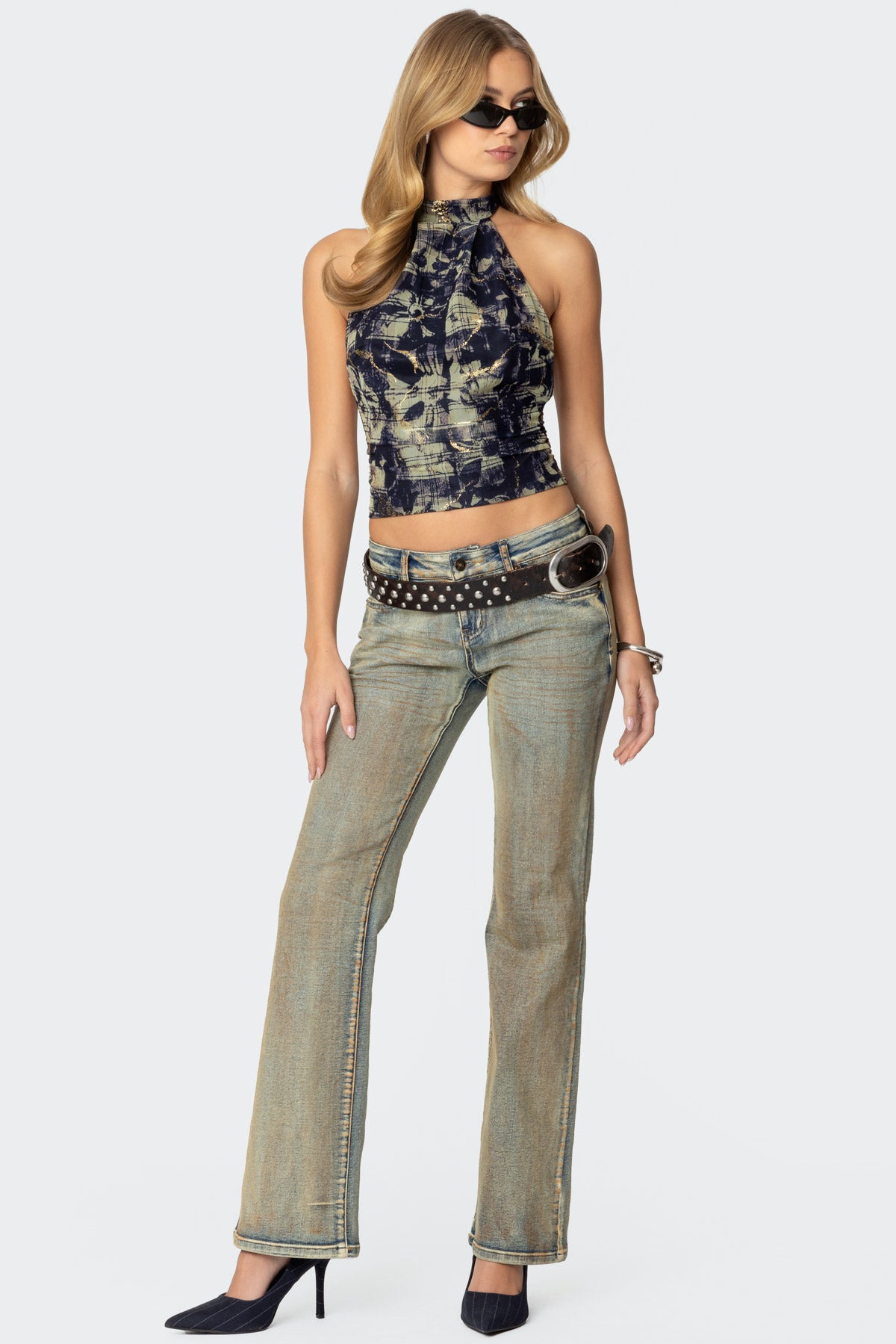 Paz Printed Mesh Top - Image 5