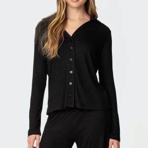 Justina Button Up Top