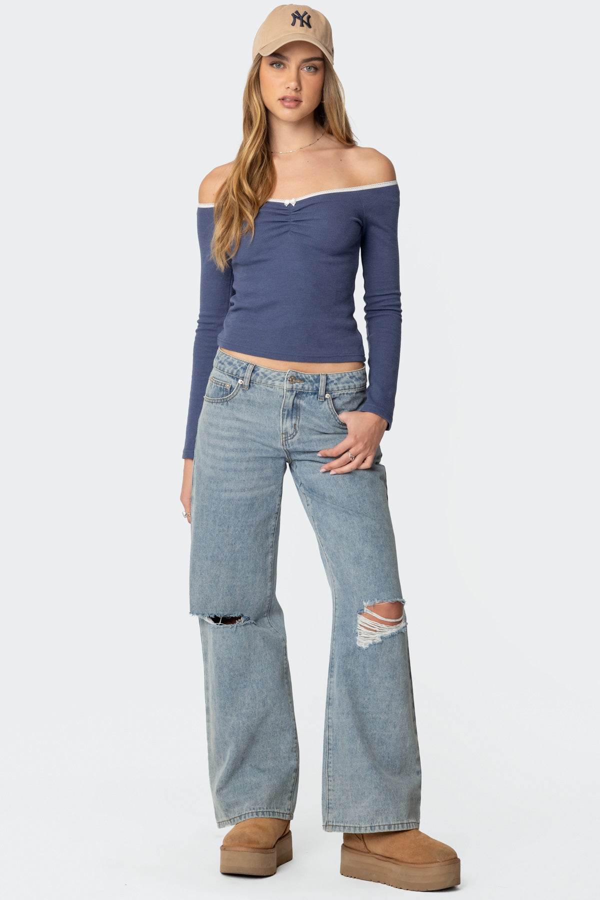 Tal Ruched Off Shoulder Top - Image 2