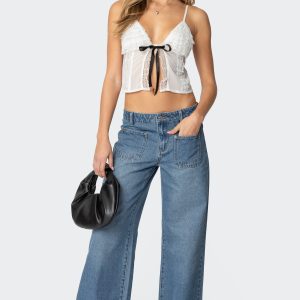 Madi Cuffed Low Rise Jeans