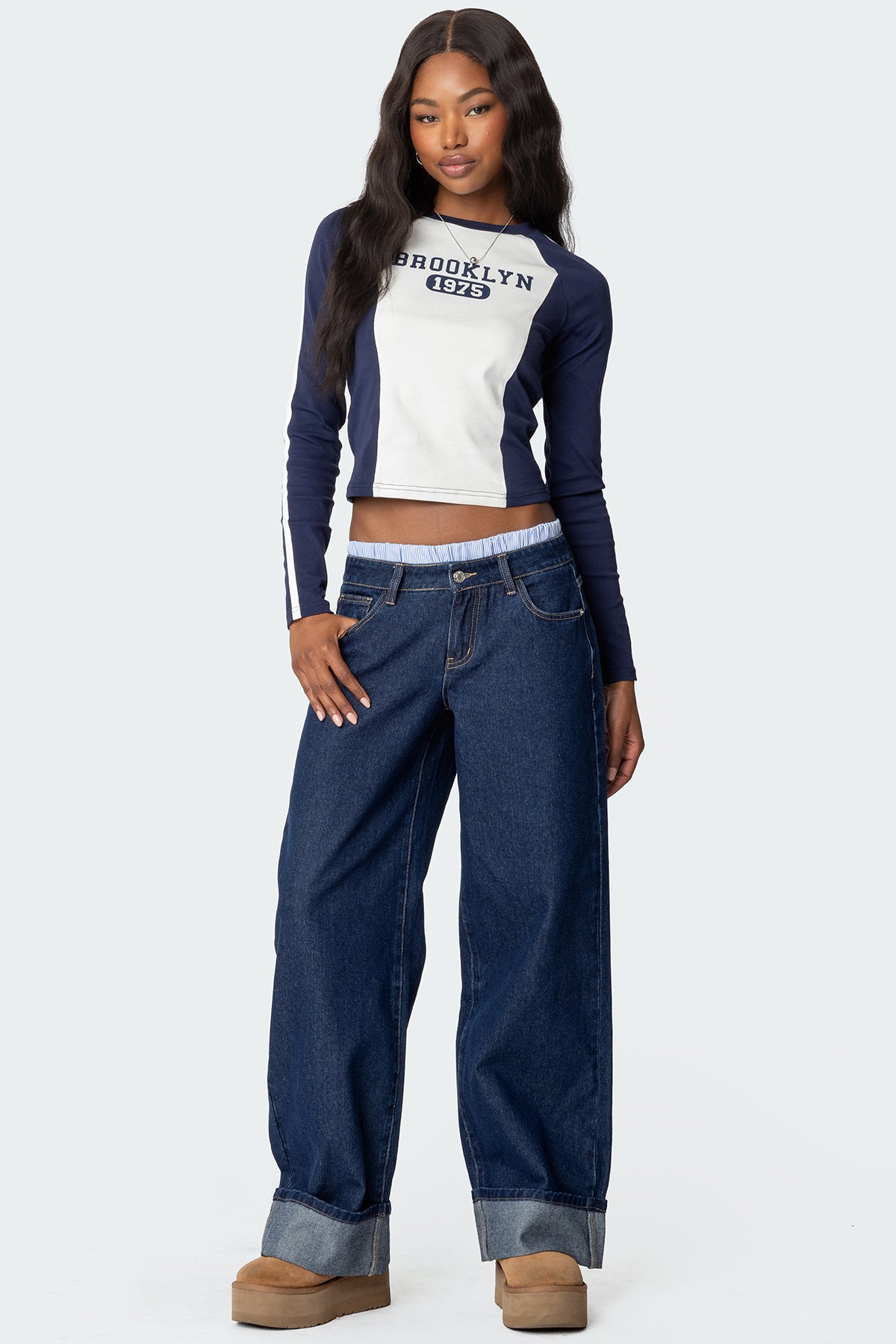 Brooklyn Raglan Long Sleeve T Shirt - Image 2