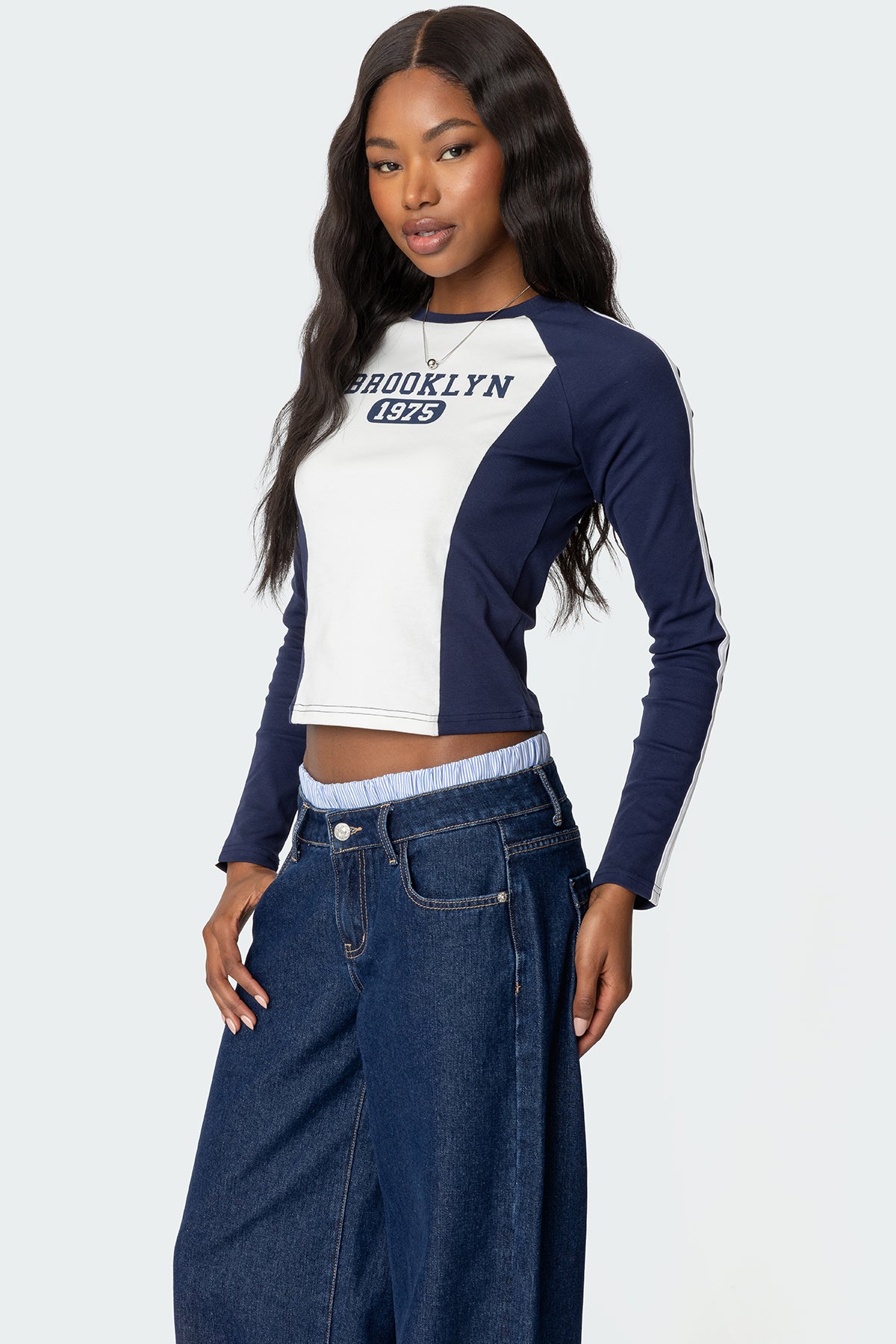 Brooklyn Raglan Long Sleeve T Shirt - Image 3