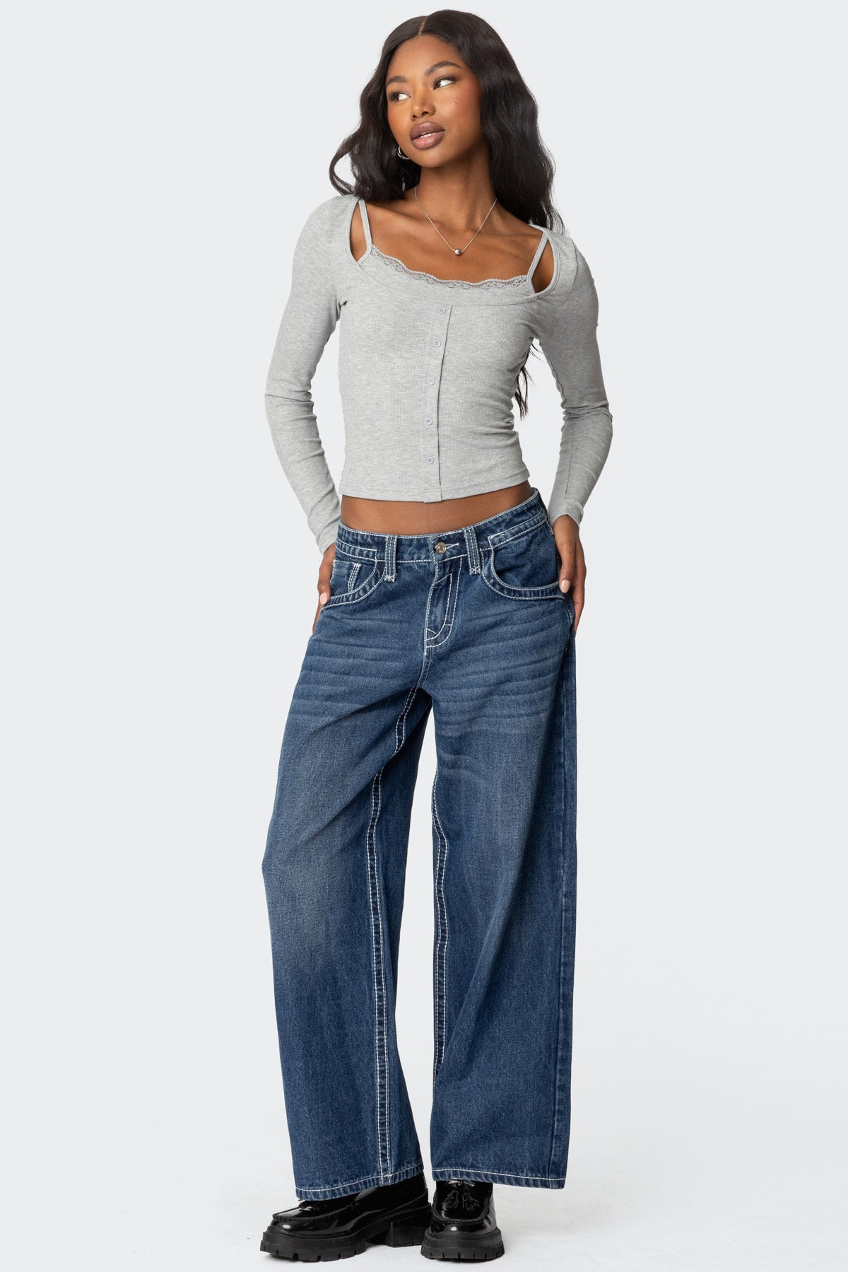 Josi Layered Ribbed Top - Image 4