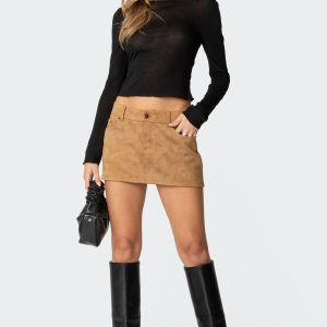 Isa Faux Suede Mini Skirt