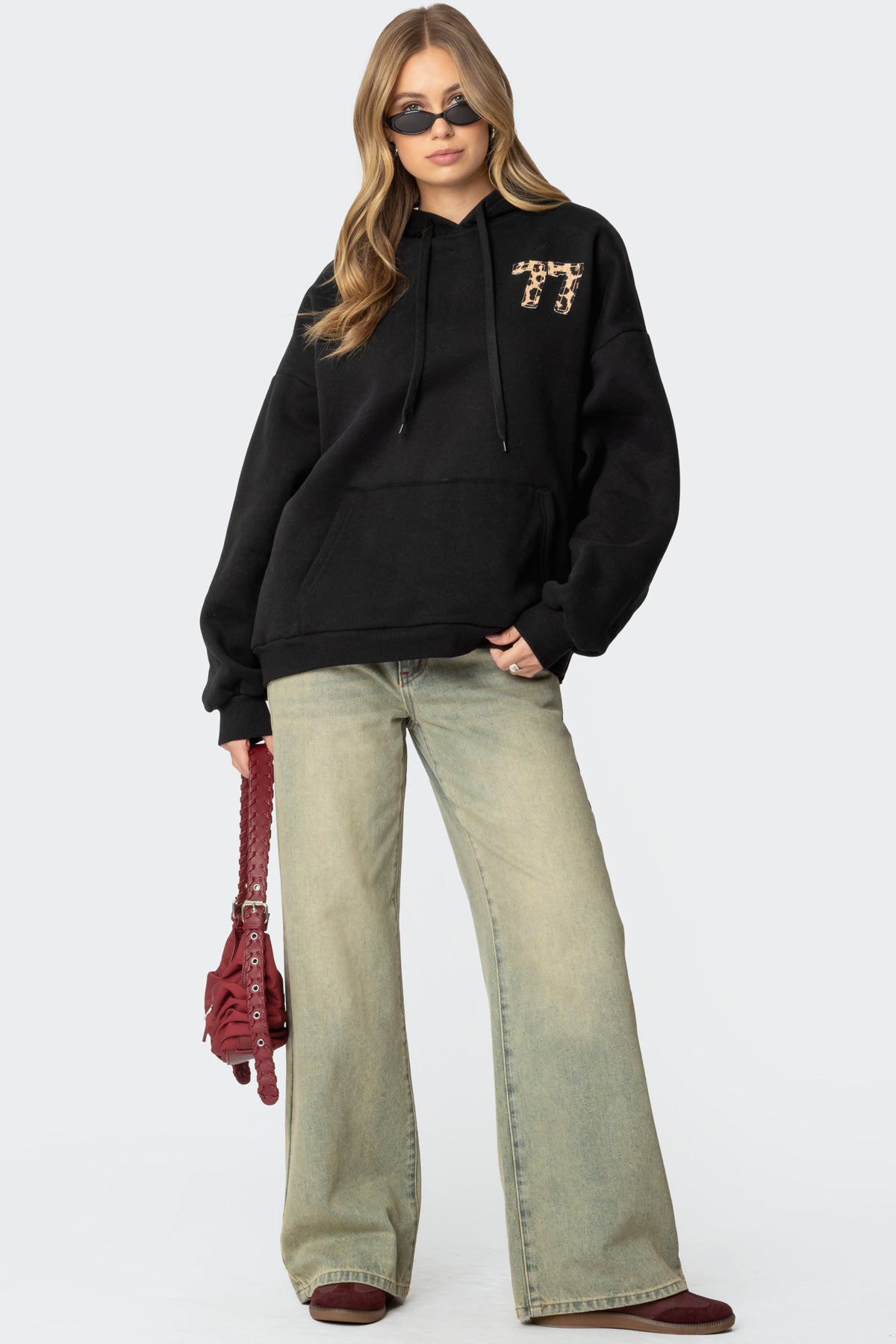 Leopard 77 Oversized Hoodie - Image 2