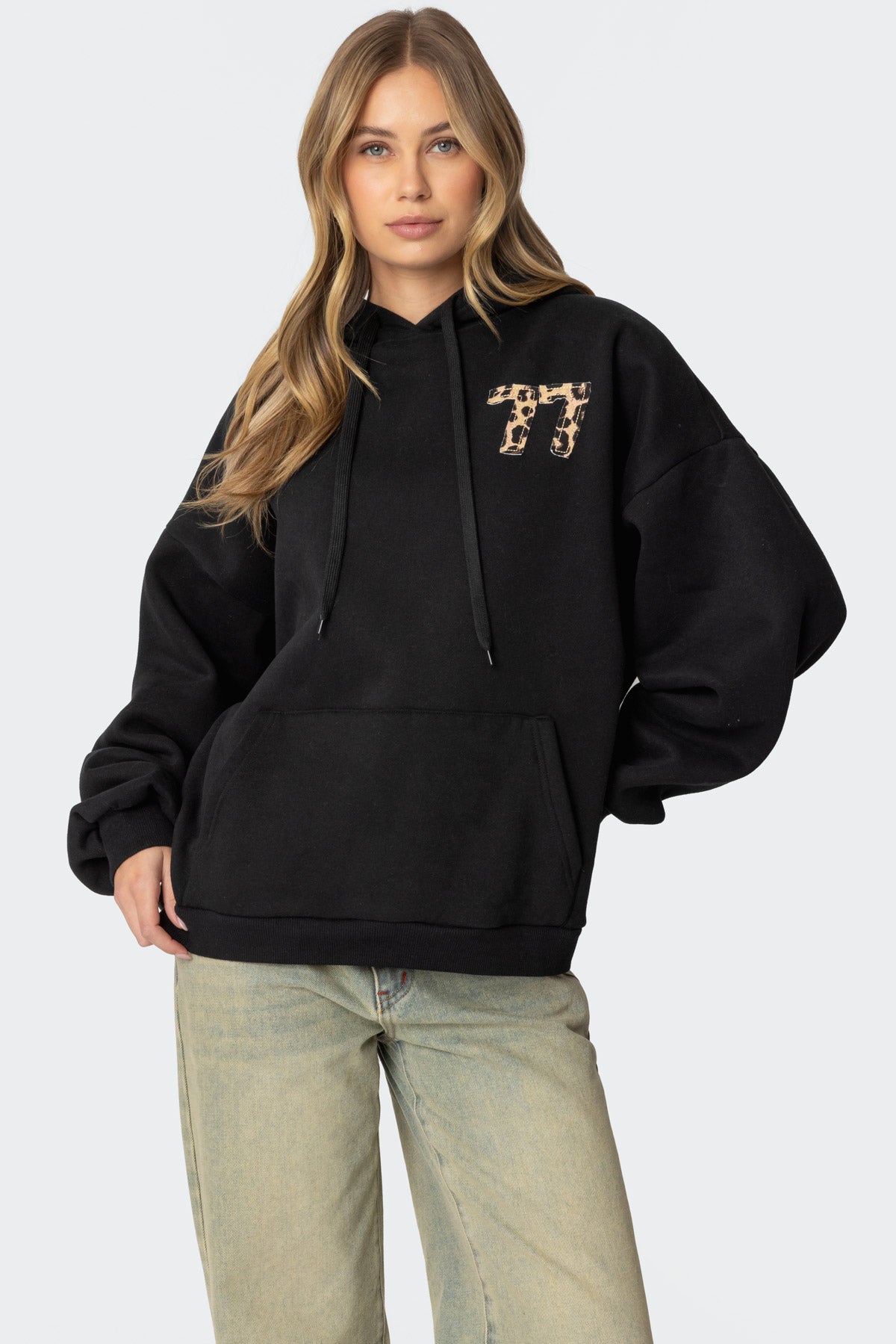Leopard 77 Oversized Hoodie - Image 3