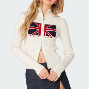 England Double Zip Cardigan