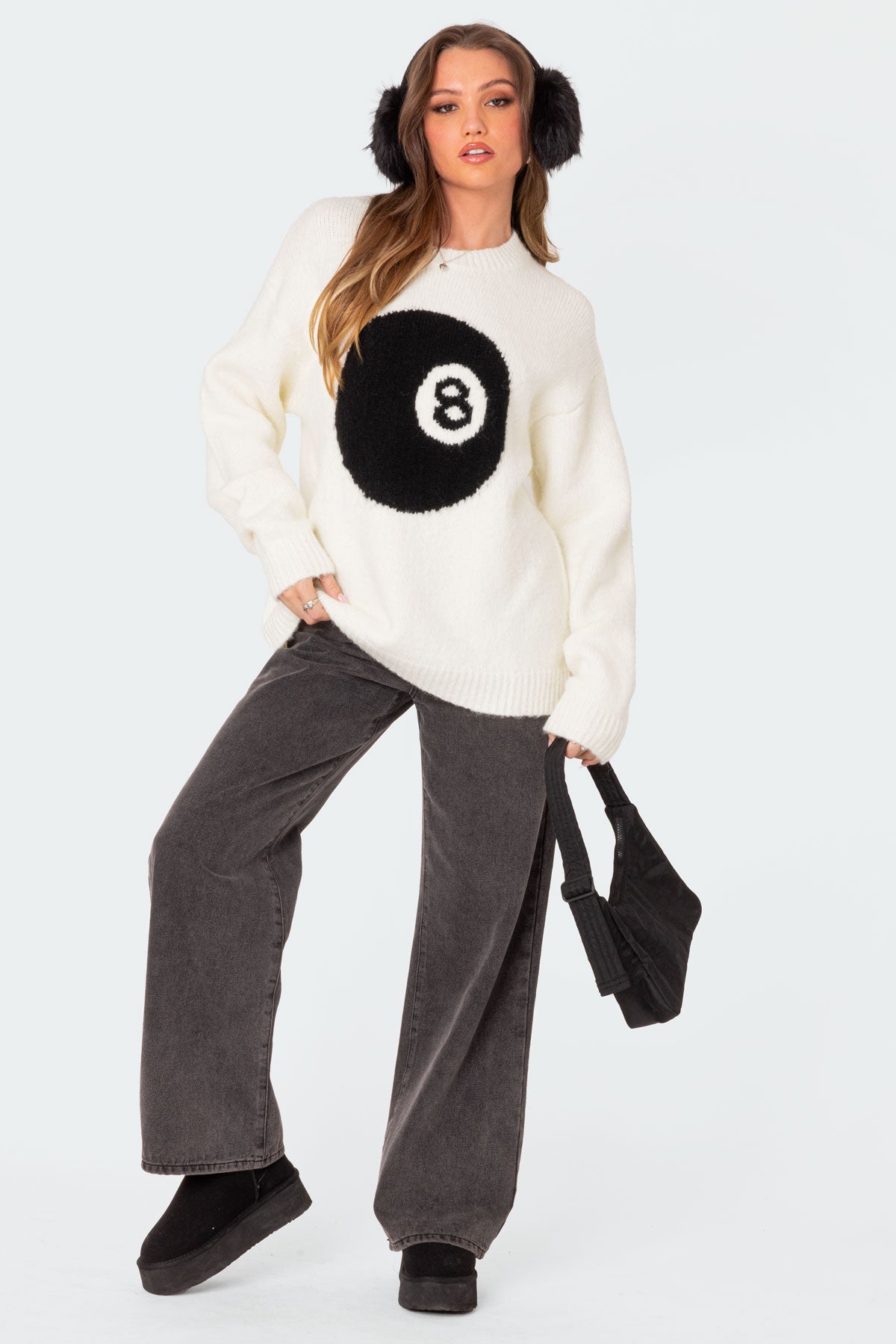 Magic 8 Oversized Chunky Knit Sweater - Image 2