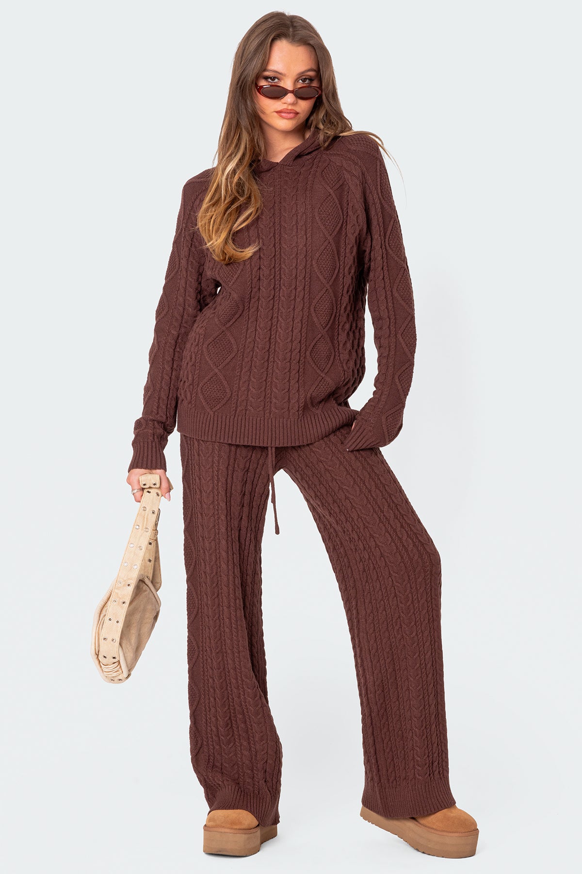 Jelena Cable Knit Hoodie - Image 2