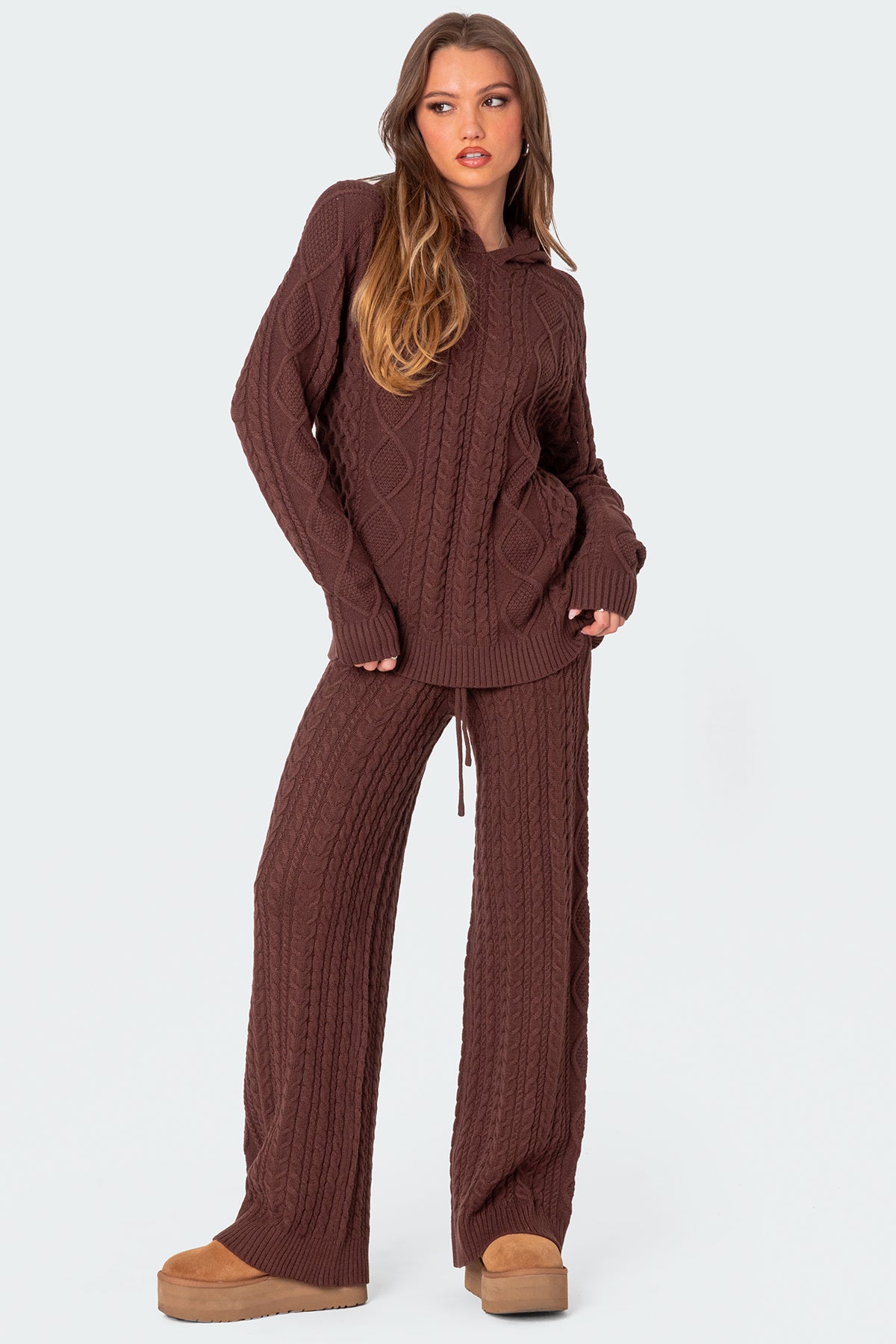 Jelena Cable Knit Hoodie - Image 5