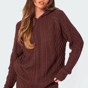 Jelena Cable Knit Hoodie