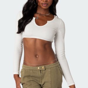 Romance Ribbed Crop Top