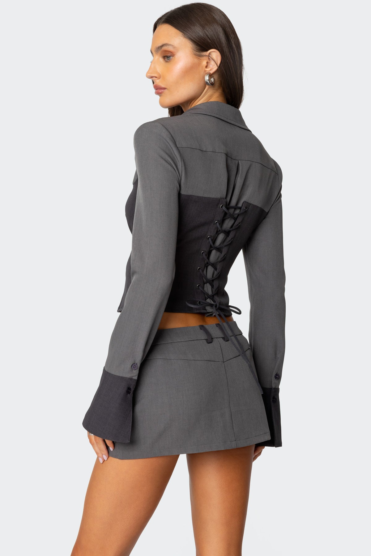 Angela Tailored Zip Up Top - Image 4