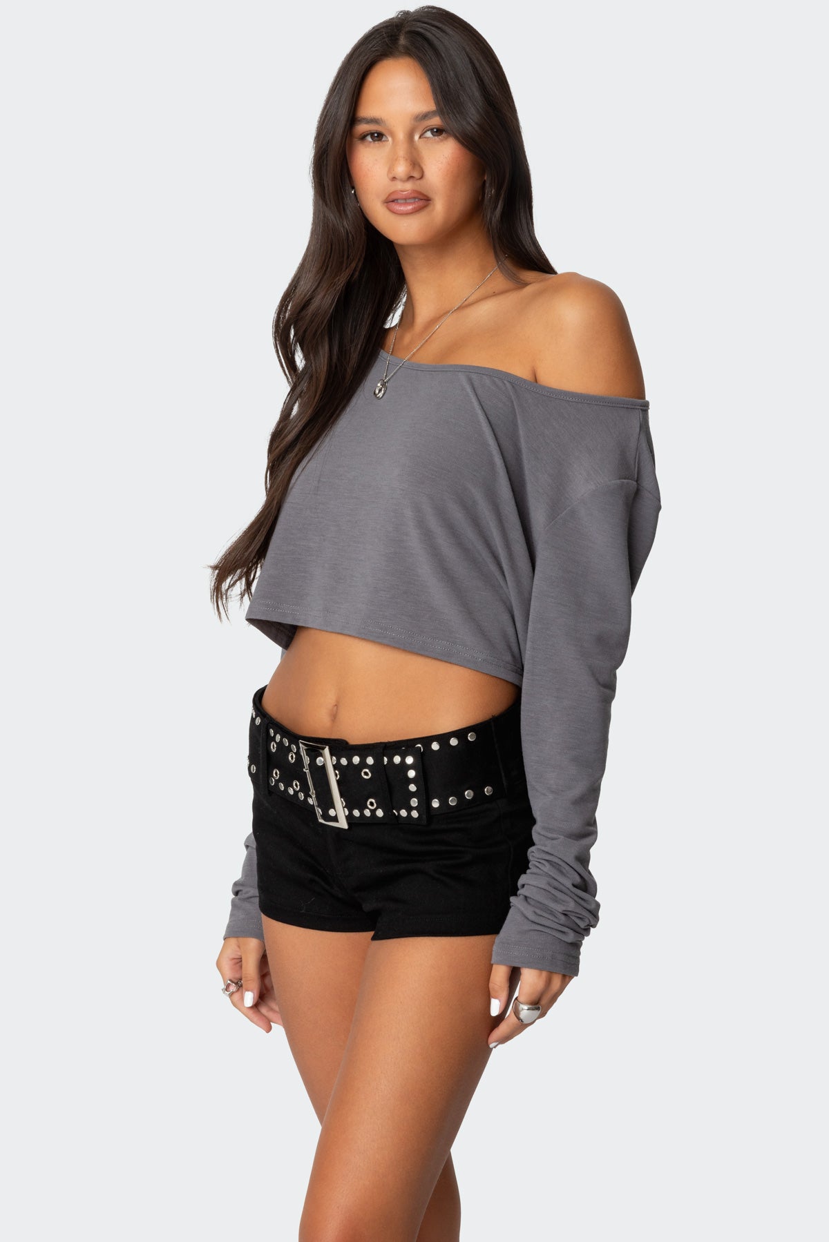 Cropped Off Shoulder Top - Image 3