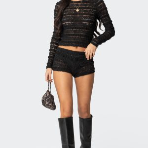 Maisley Sheer Lace Shorts