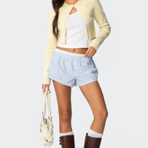 Layered Gingham Boxer Shorts