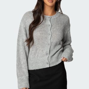 Freida Fuzzy Knit Cardigan