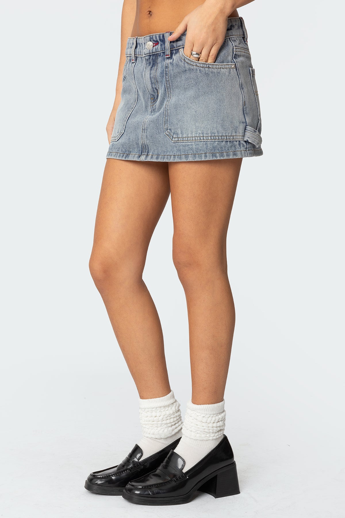 Gigi Carpenter Denim Mini Skirt - Image 4