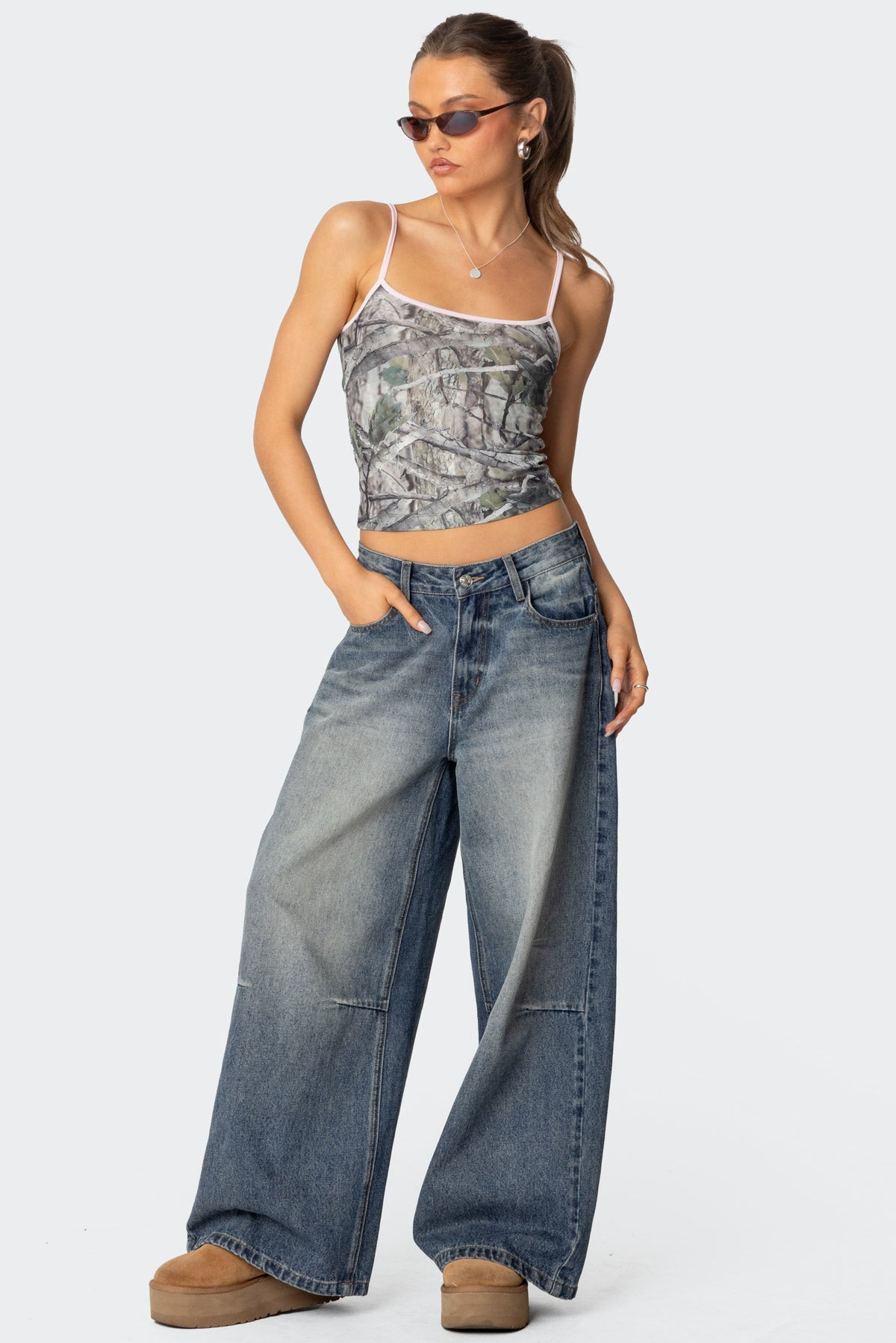 Camo Contrast Tank Top - Image 2