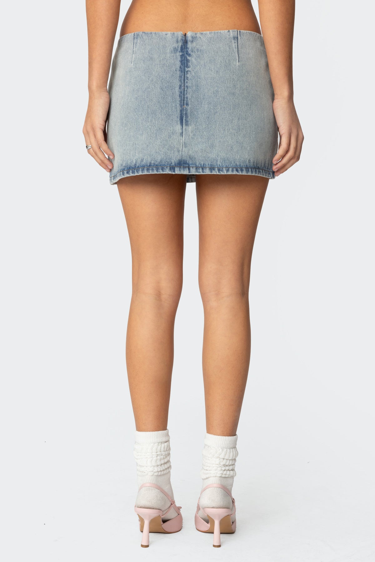 Bowdie Washed Denim Mini Skirt - Image 5