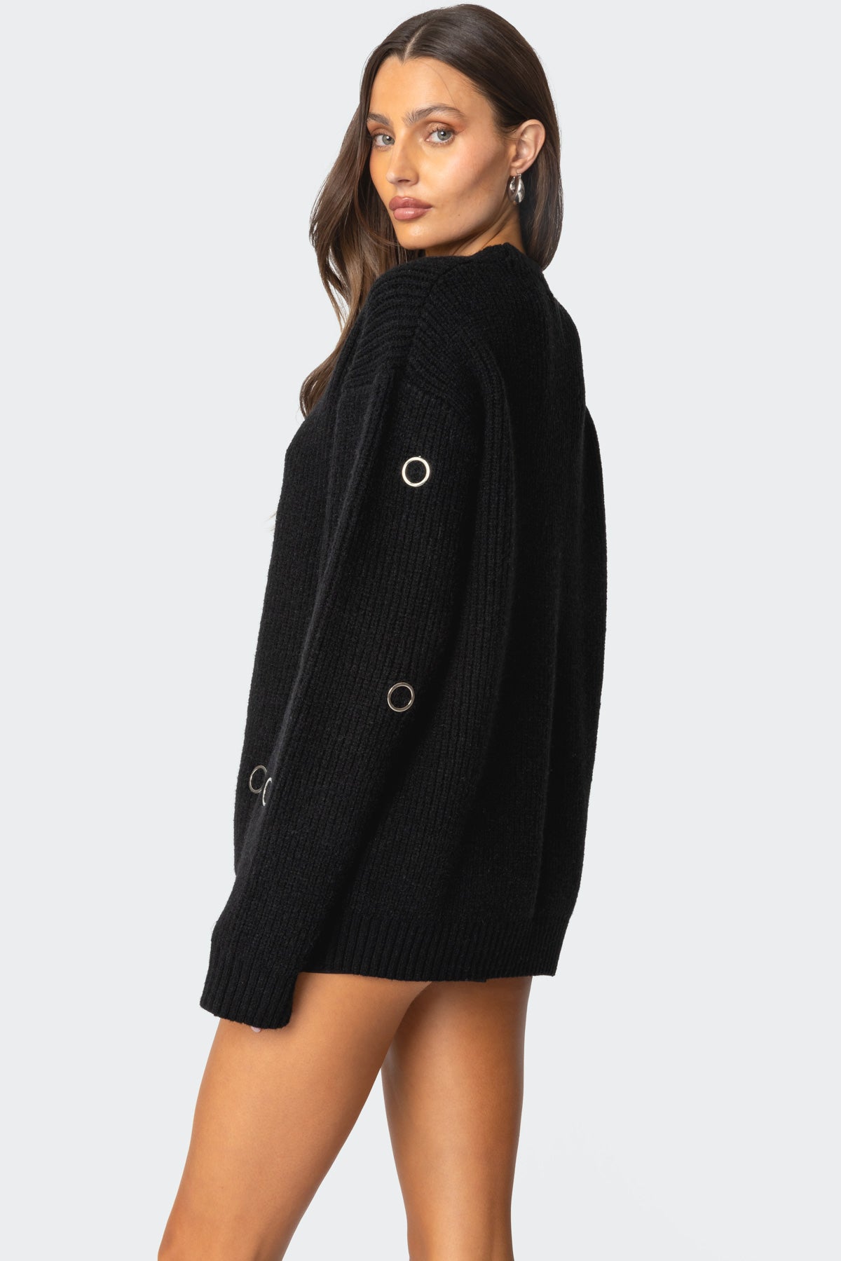 Ellia Grommet Oversized Sweater - Image 4